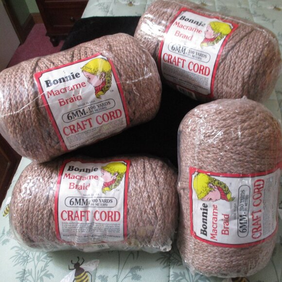 Bonnie Other - Lot of Four Bonnie Macrame Braid Craft Cord Pottery Color 100 Yards Each NEW